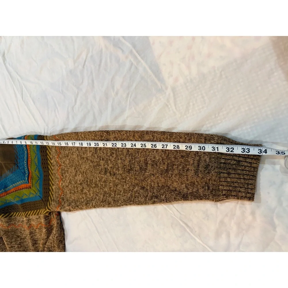 Territory Ahead Men's Sweater XL Brown Blue Green Colorful Knit‎ Crewneck